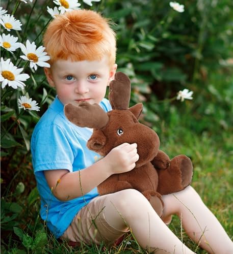 DolliBu Moose Plush Toy 9 Inches Eco-Friendly Cuddle
