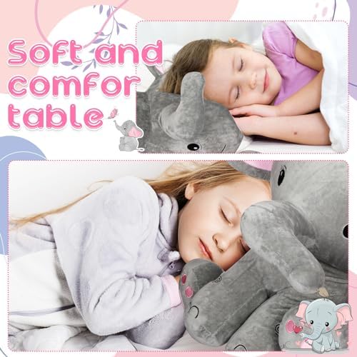 Jenaai 24 Inch Giant Plush Elephant for Kids