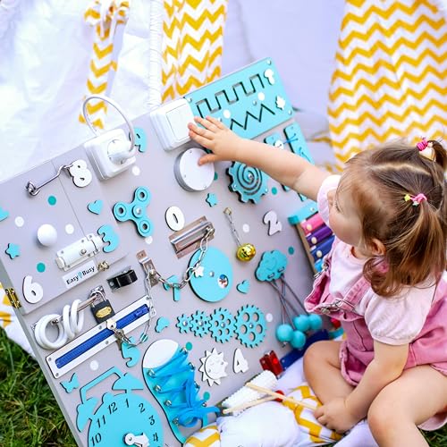 Handmade Toddler Busy Board Montessori Toy