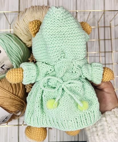 Handmade Teddy Bear Crochet Plushie Doll 10 Inches