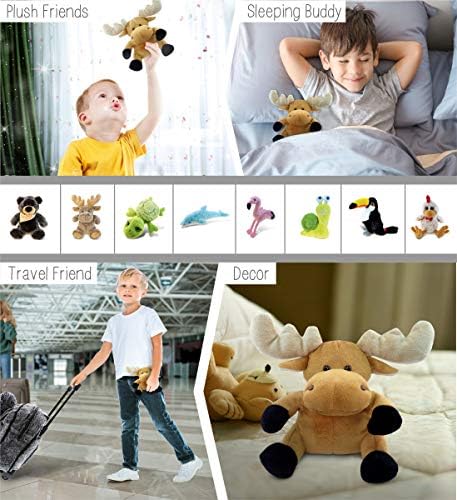 DolliBu Plush Moose Stuffed Animal - 6 Inches