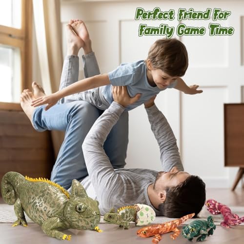 Lenwen 5 Piece Chameleon Plush Toy Set 26 Inch