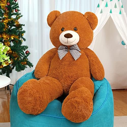 Giant Teddy Bear Plush Stuffed Animal 47 Inch Dark Brown