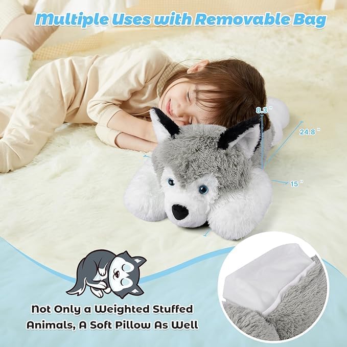 Bobbie Laxi 25 Husky Weighted Plush Toy