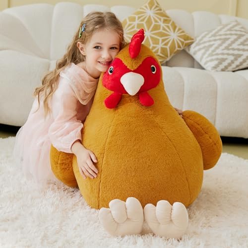 IKASA Giant Chicken Plush Toy 255 Inches Big Stuffed Animal