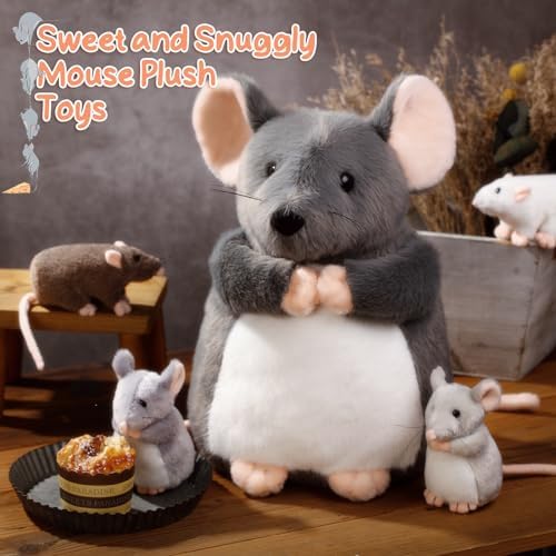 5 Pcs Mouse Plush Stuffed Animals Set