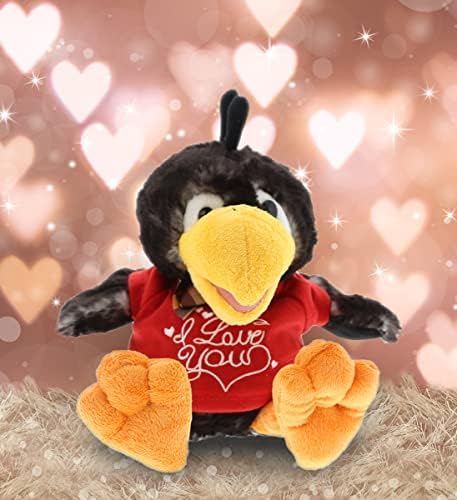 DolliBu I Love You Valentine Sitting Crow Plush Toy