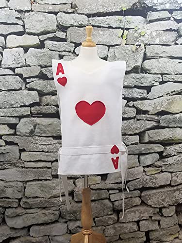 Jack of Hearts Playing Card Costume Tunic for Kids 4-9y