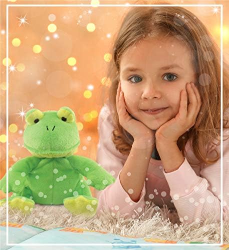 DolliBu Plush Frog Stuffed Animal - 6 Inch Green Huggable Toy