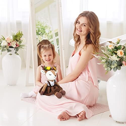 17 Deer Plush Toy Cute Reindeer Ballerina Doll for Kids