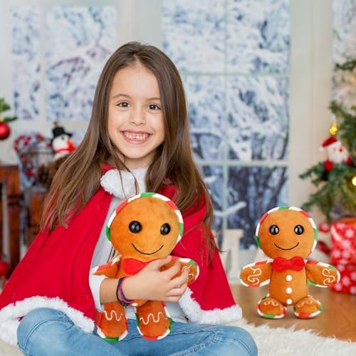 Poen 6 Pcs Christmas Gingerbread Plush Stuffed Animals