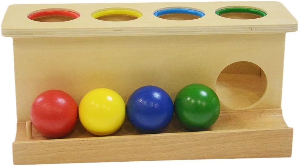 Montessori Wooden Push Ball Toy for Toddlers