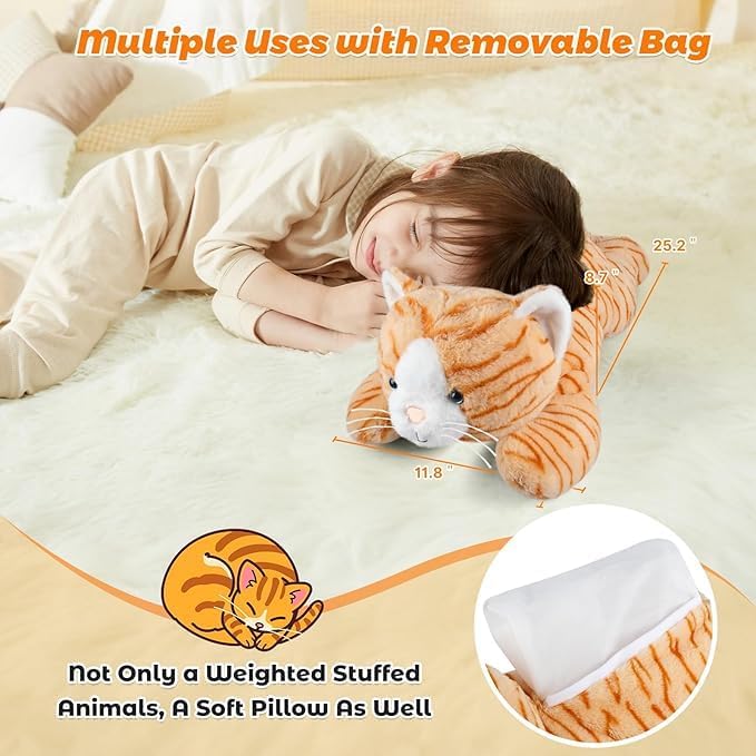 Bobbie Laxi 25 Cat Weighted Plush for Comfort