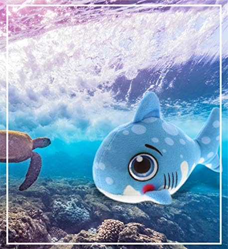 DolliBu Blue Shark Plush Toy 55 Inch Huggable Stuffed Animal 1