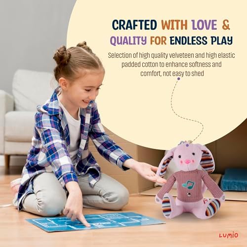 Lumio Musical Bunny Plush Toy with Lights Sounds