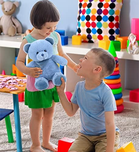 DolliBu Baby Blue Bear Plush Toy - 8 Inches
