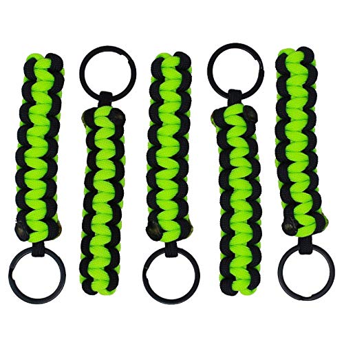 BGTV BubbasGarageTv Large Heavy Duty Paracord Zipper Pulls - Lime Green