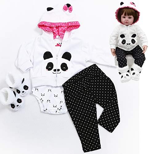 Pedolltree Reborn Baby Girl 18 Inch Panda Outfit