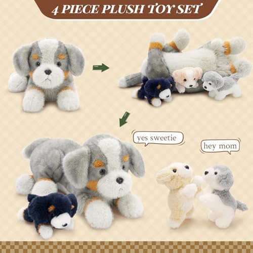 Tezituor 5Pcs Australian Shepherd Plush Set 1