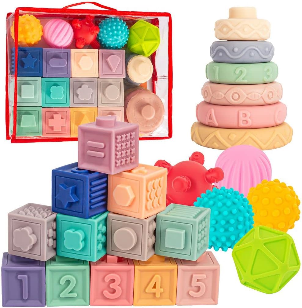 SpringFlower 3 in 1 Montessori Toys for Babies 0-12 Months
