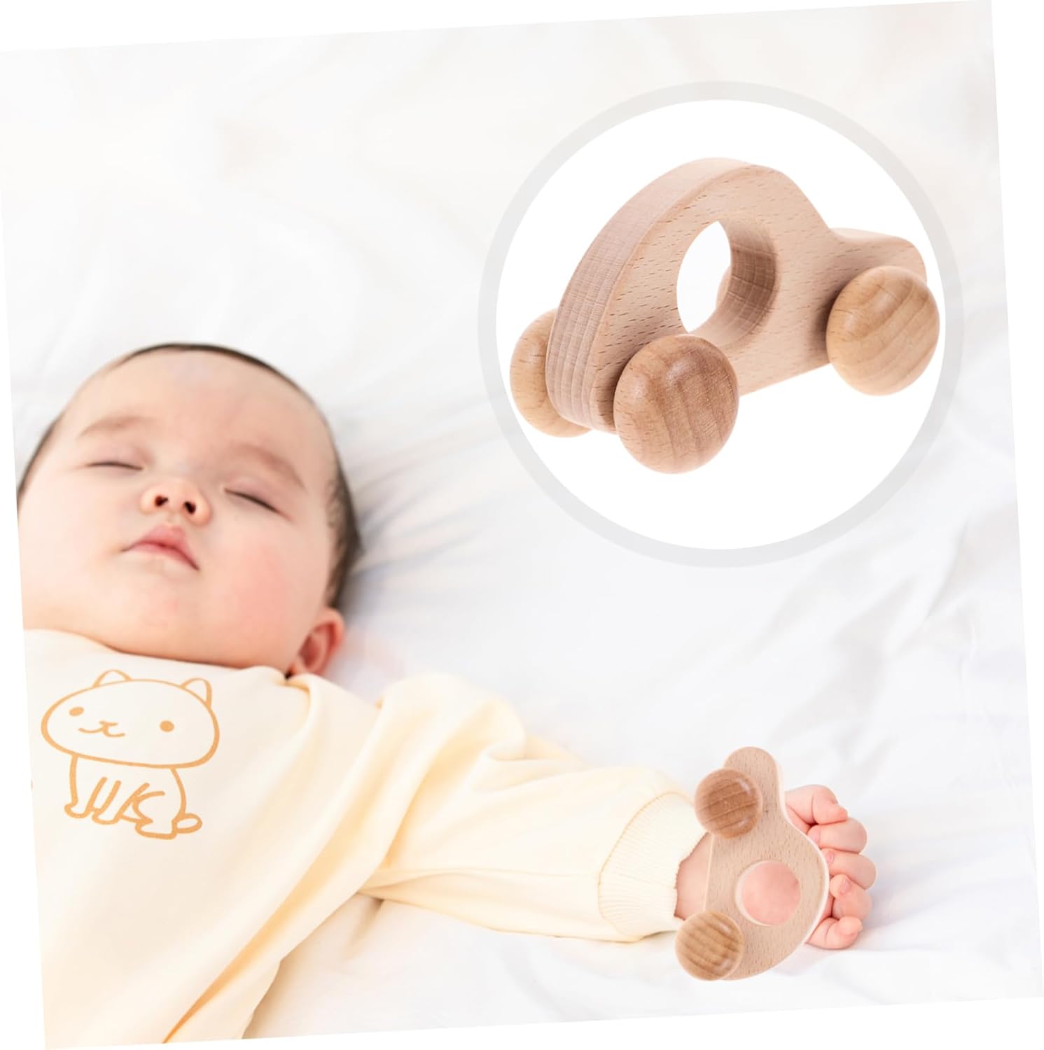 Yardwe Wooden Push Car for Infant Grasping Toy 1