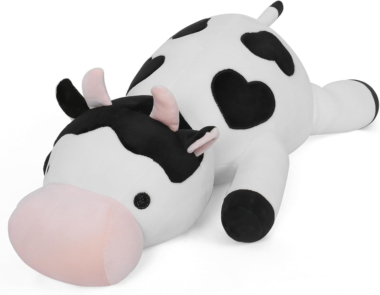 FLORVIV Weighted Cow Plush Toy 24 42lb Comfort Pillow for Kids