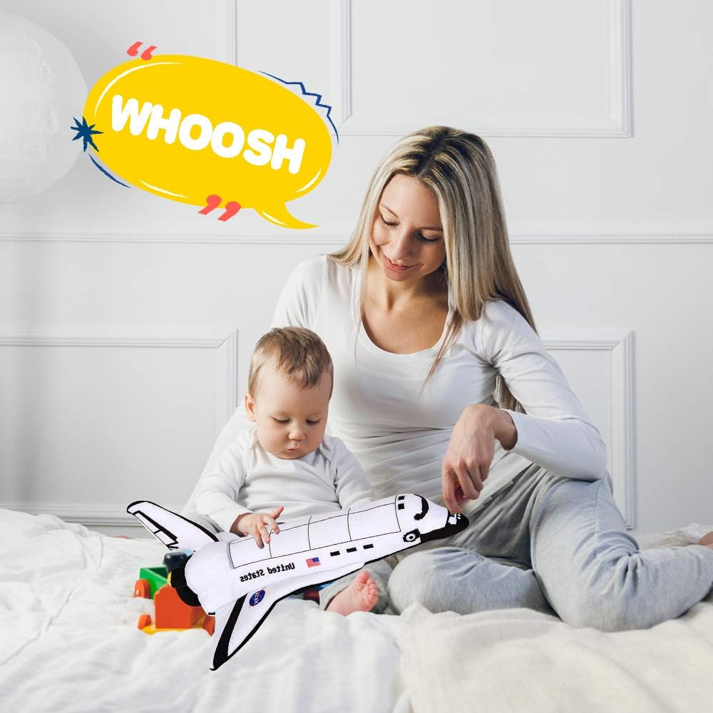 ArtCreativity Stuffed Space Shuttle - 14 Inch Plush Toy for Kids