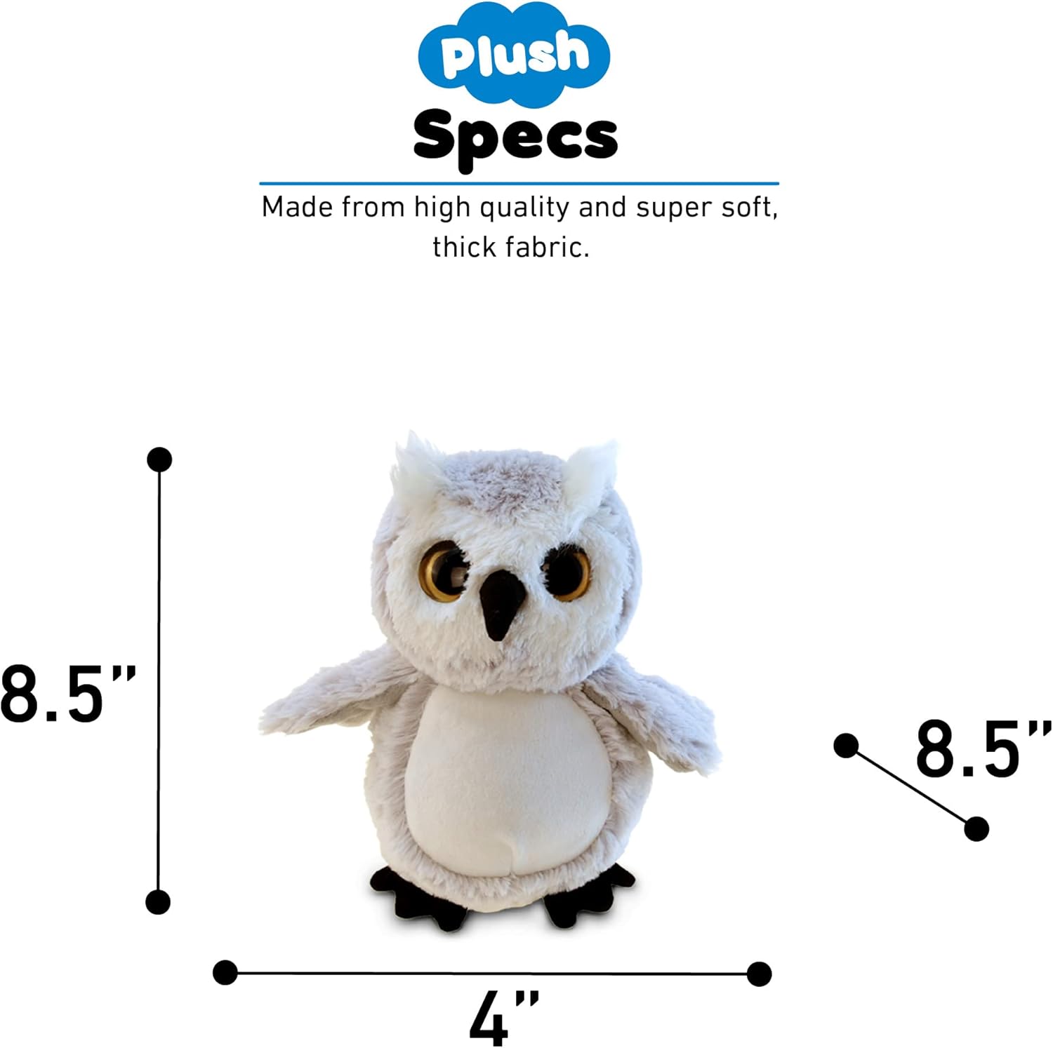 Puzzled DolliBu Owl Plush - 9 Inches Super Soft Stuffed Animal