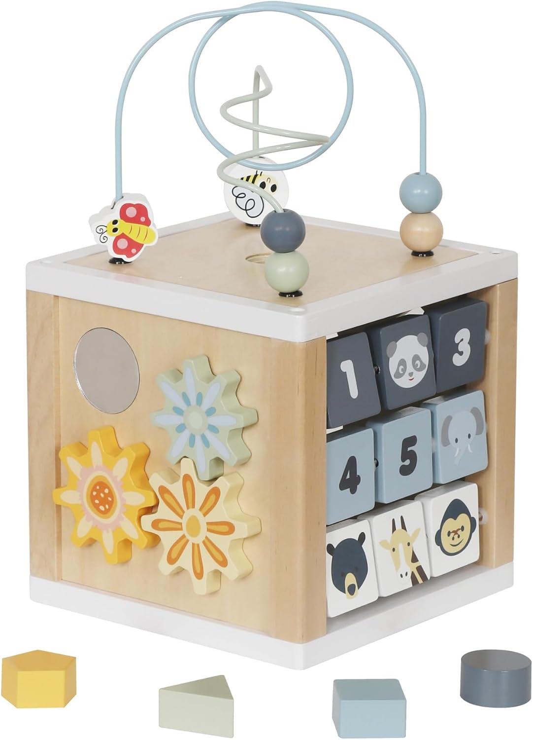Touch Us Wooden Activity Cube 6-in-1 Montessori Toy