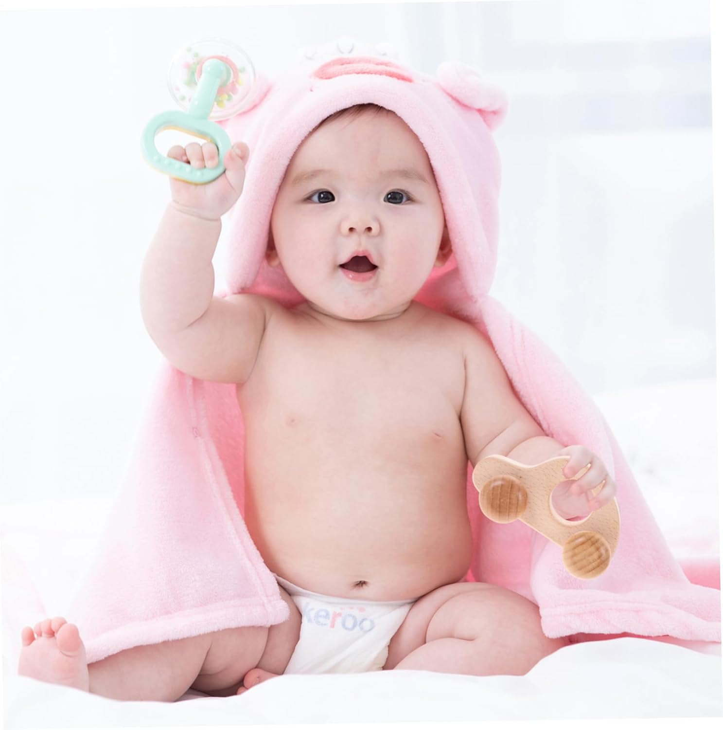 Yardwe Wooden Push Car for Infant Grasping Toy 1
