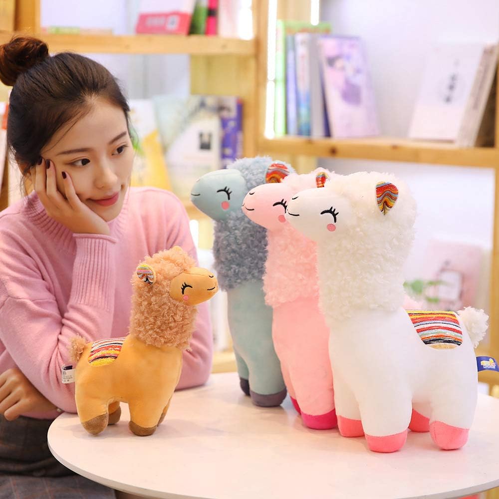 Cute Plush Alpaca Stuffed Animal Fluffy Llama Toy for Kids and Lovers