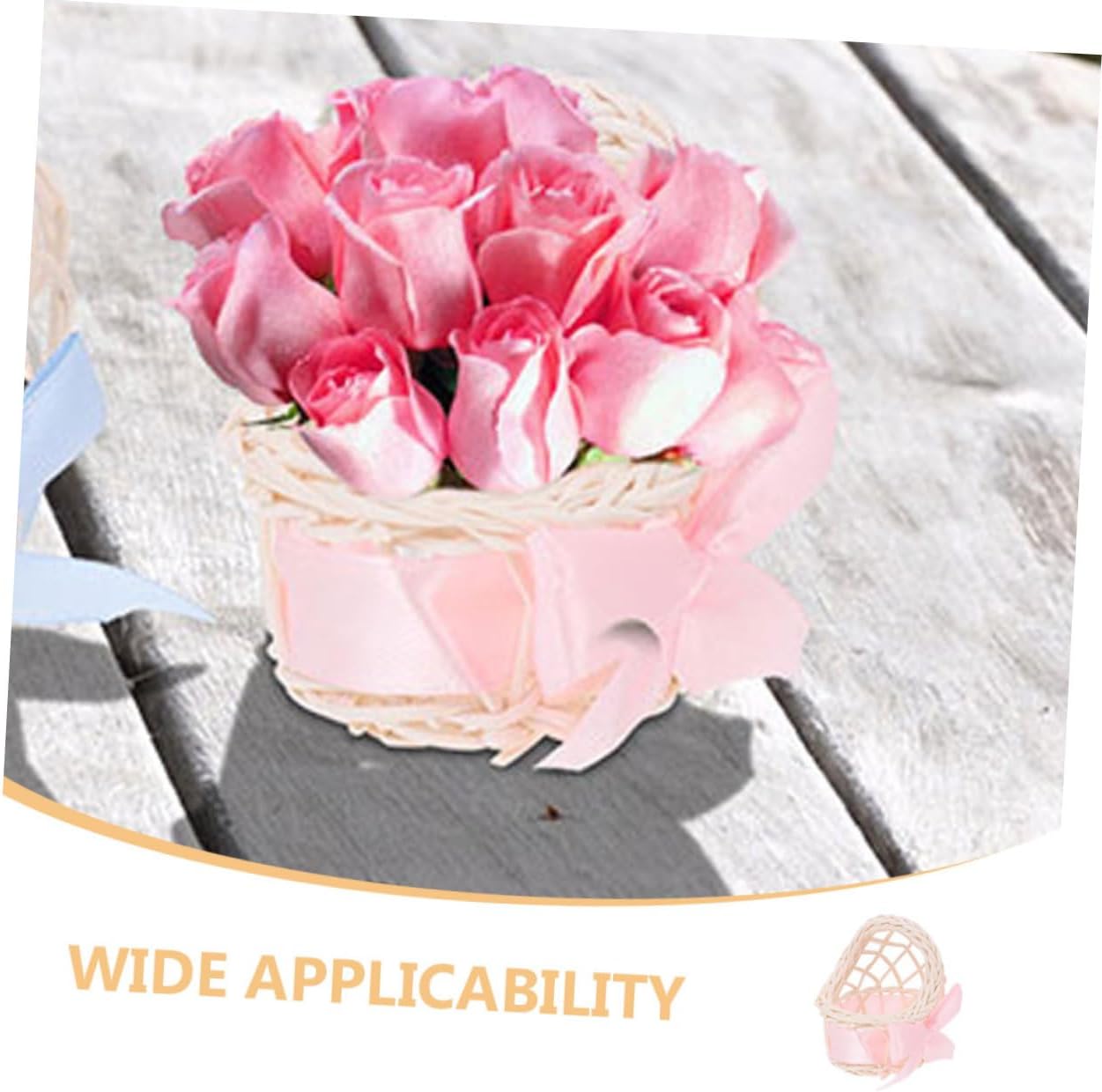 BESPORTBLE Mini Woven Rattan Basket Decor 6pcs