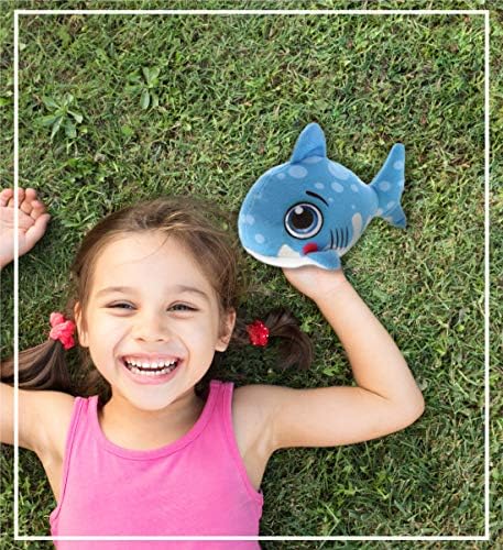 DolliBu Blue Shark Plush Toy 55 Inch Huggable Stuffed Animal 1