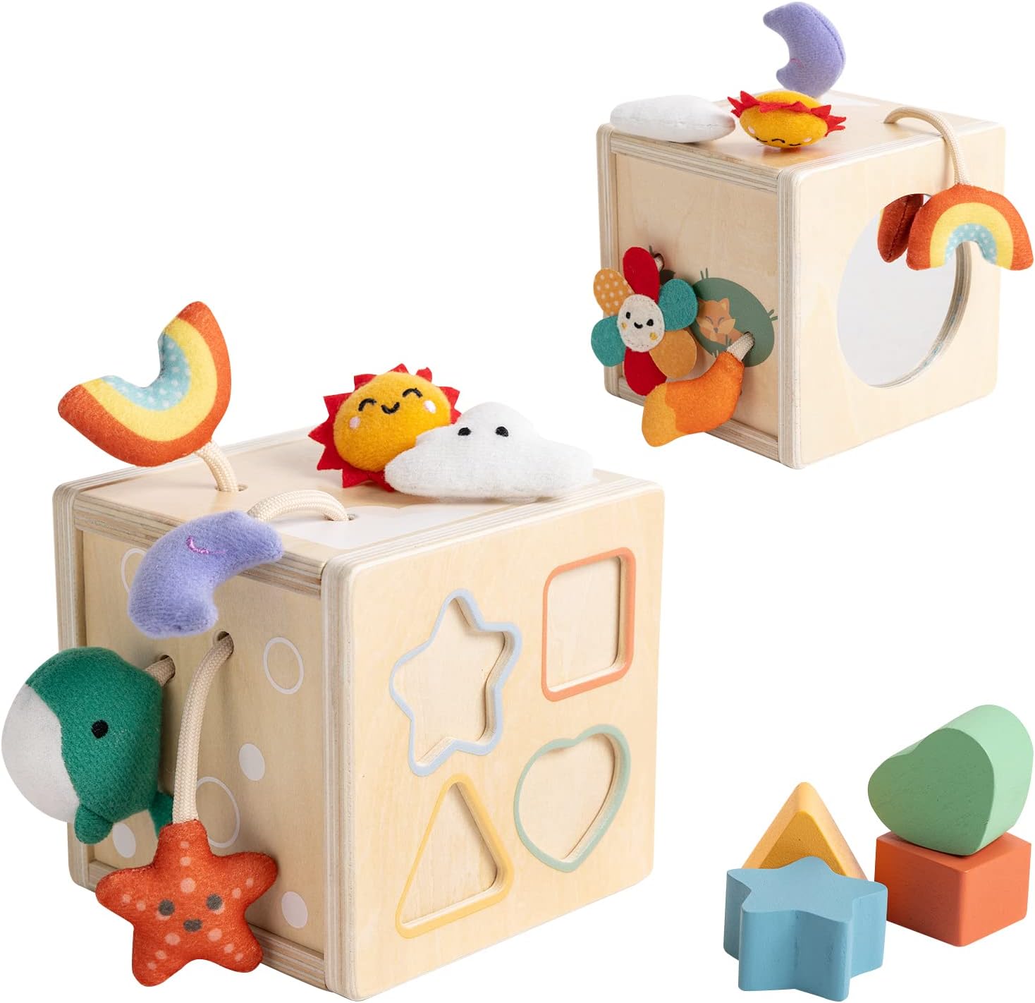 Twefex Wooden Pull String Toy for 6-12 Months