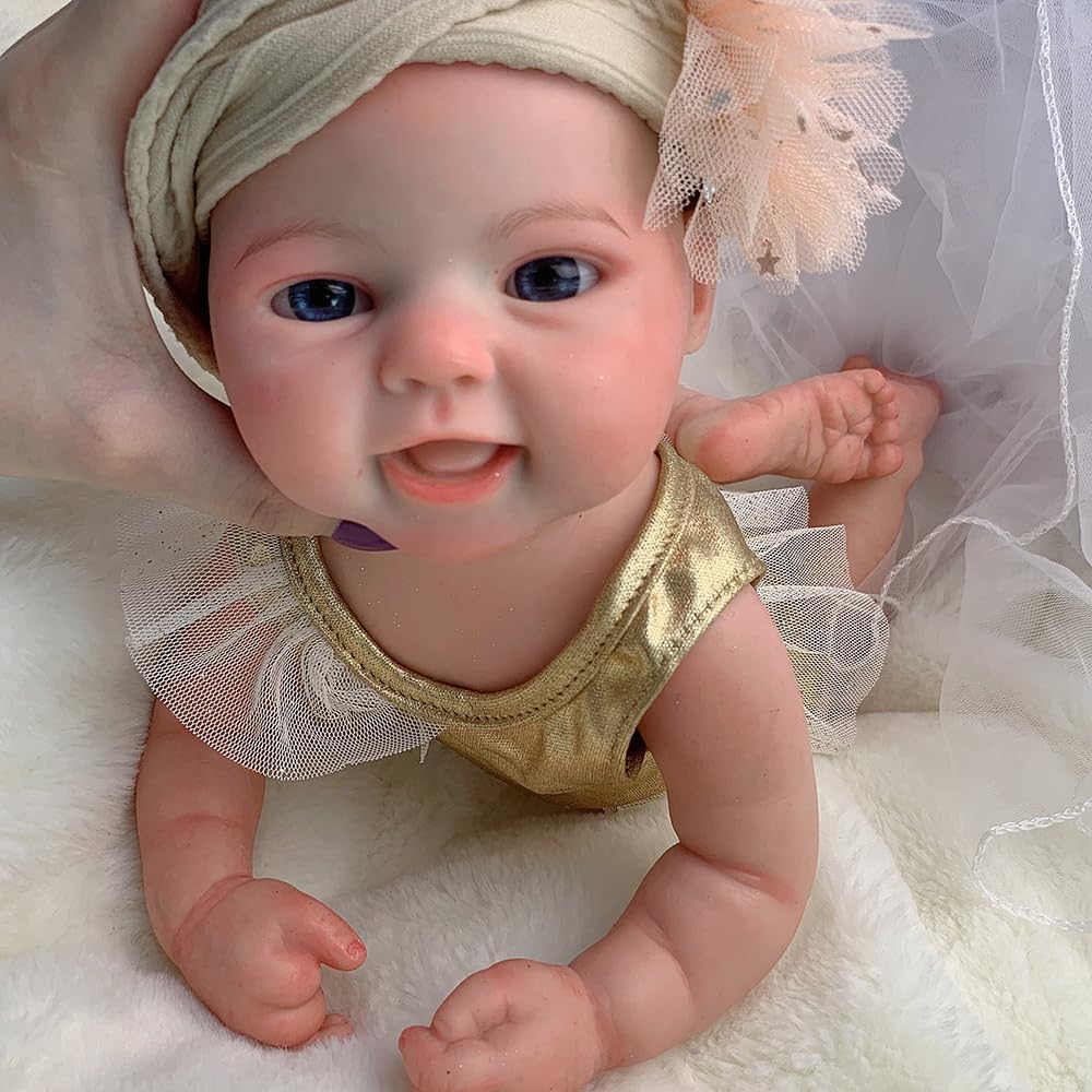 15 Inch Soft Silicone Baby Girl Doll - Lifelike Toy for Kids