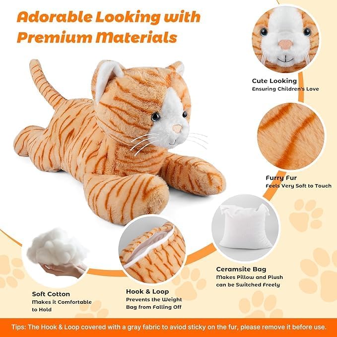 Bobbie Laxi 25 Cat Weighted Plush for Comfort