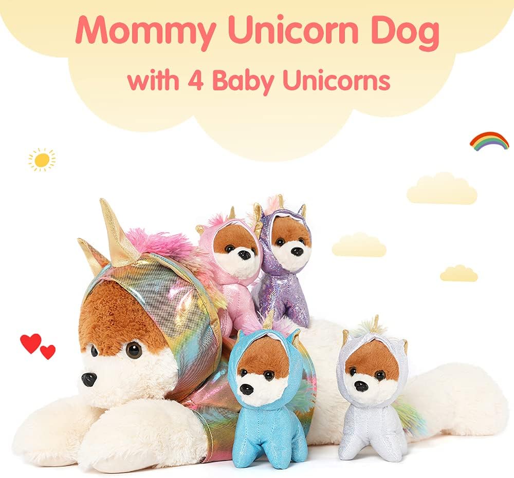 Muiteiur Giant Unicorn Plush Stuffed Animal with Zippered Pouch 1