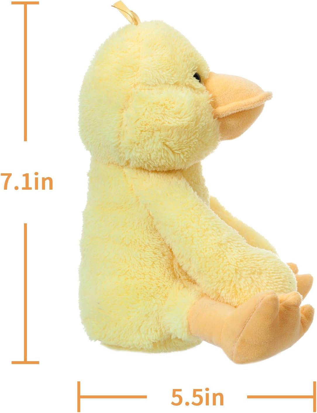 Apricot Lamb Fluffy Yellow Duck Plush Toy for Kids