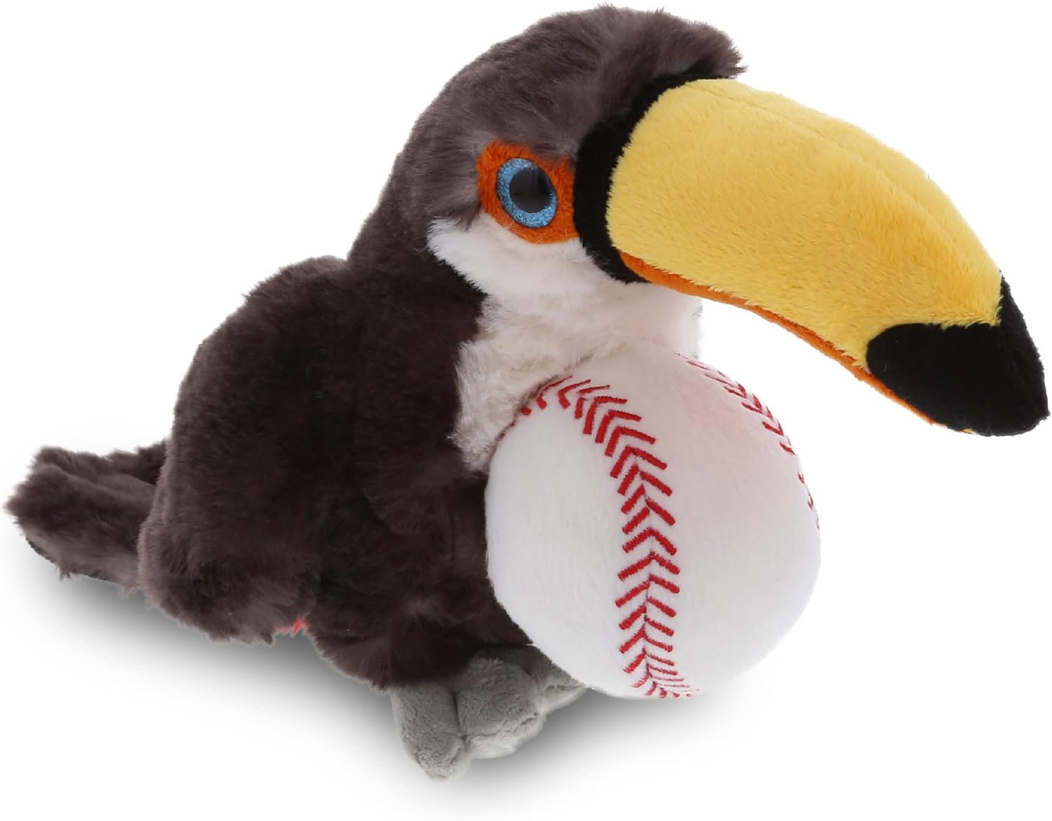 DolliBu Toucan Plush with Baseball - 8 Inches