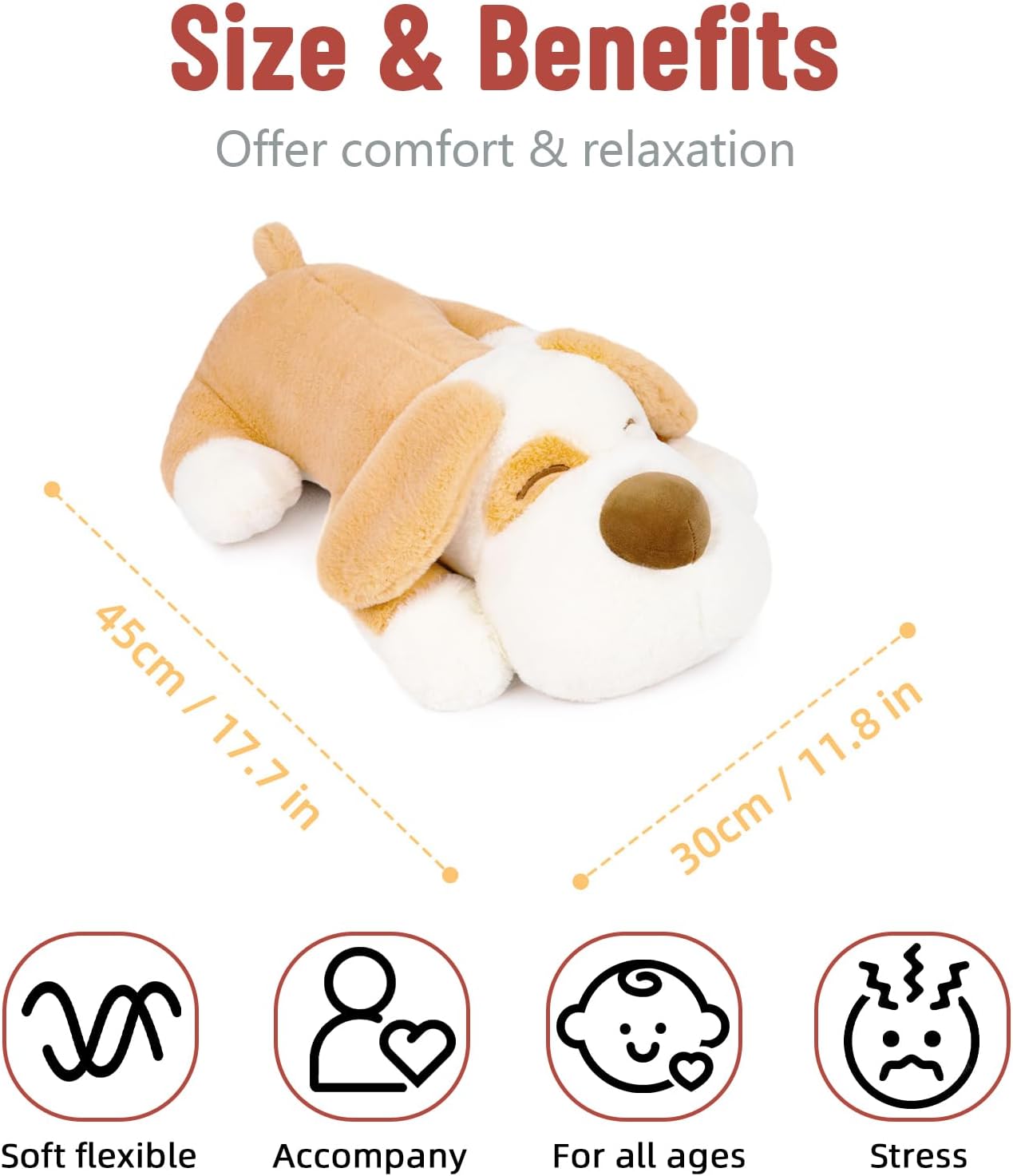 Niuniu Daddy 18 Weighted Dog Plush Pillow