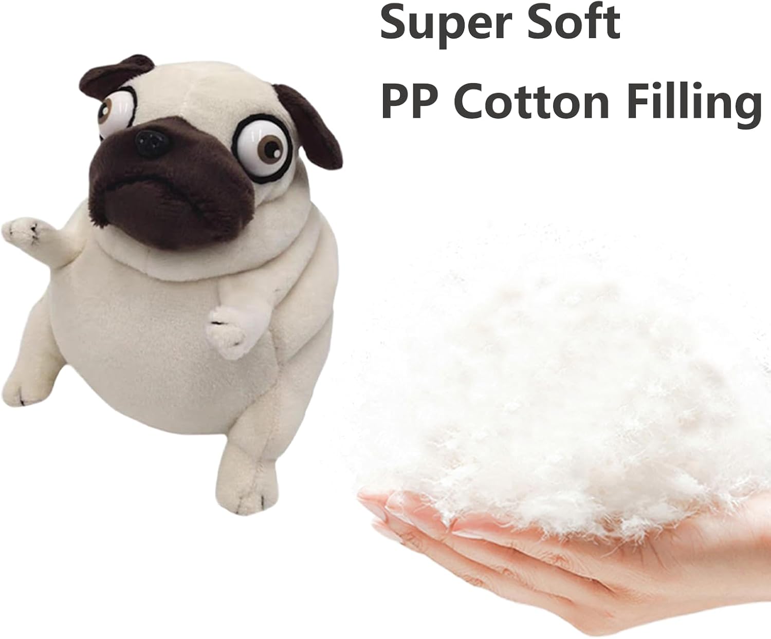 Pug Dog Stuffed Animal 6 Inch Funny Ugly Cute Plush Toy