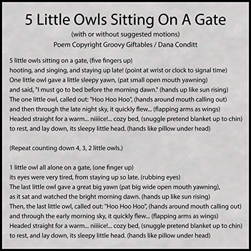 Groovy Giftables 5 or 10 Little Owls Felt Play Art Set