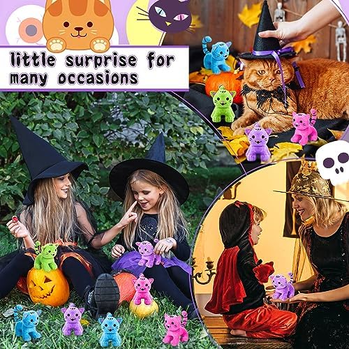 Jenaai 8 Pcs Halloween Cat Plush Set 1
