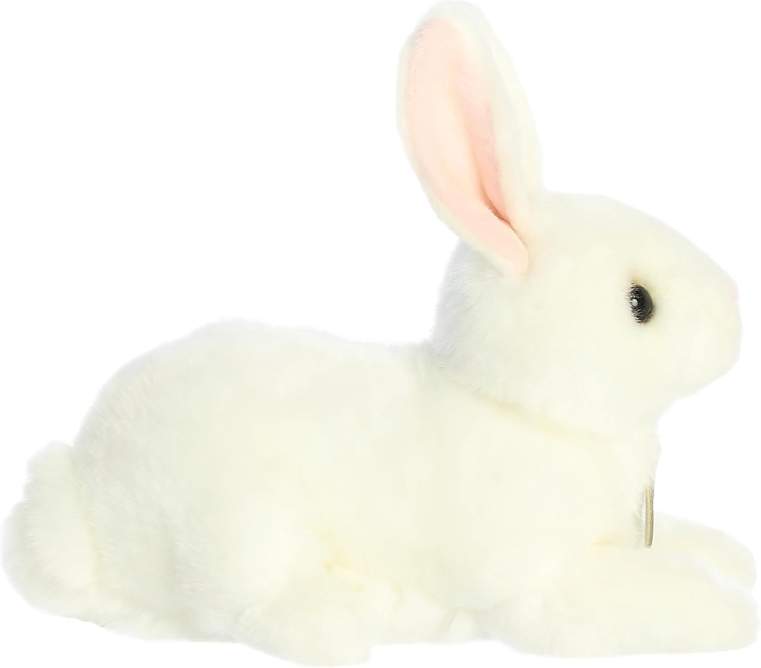 Aurora Realistic American White Rabbit Stuffed Animal - 8 Inches