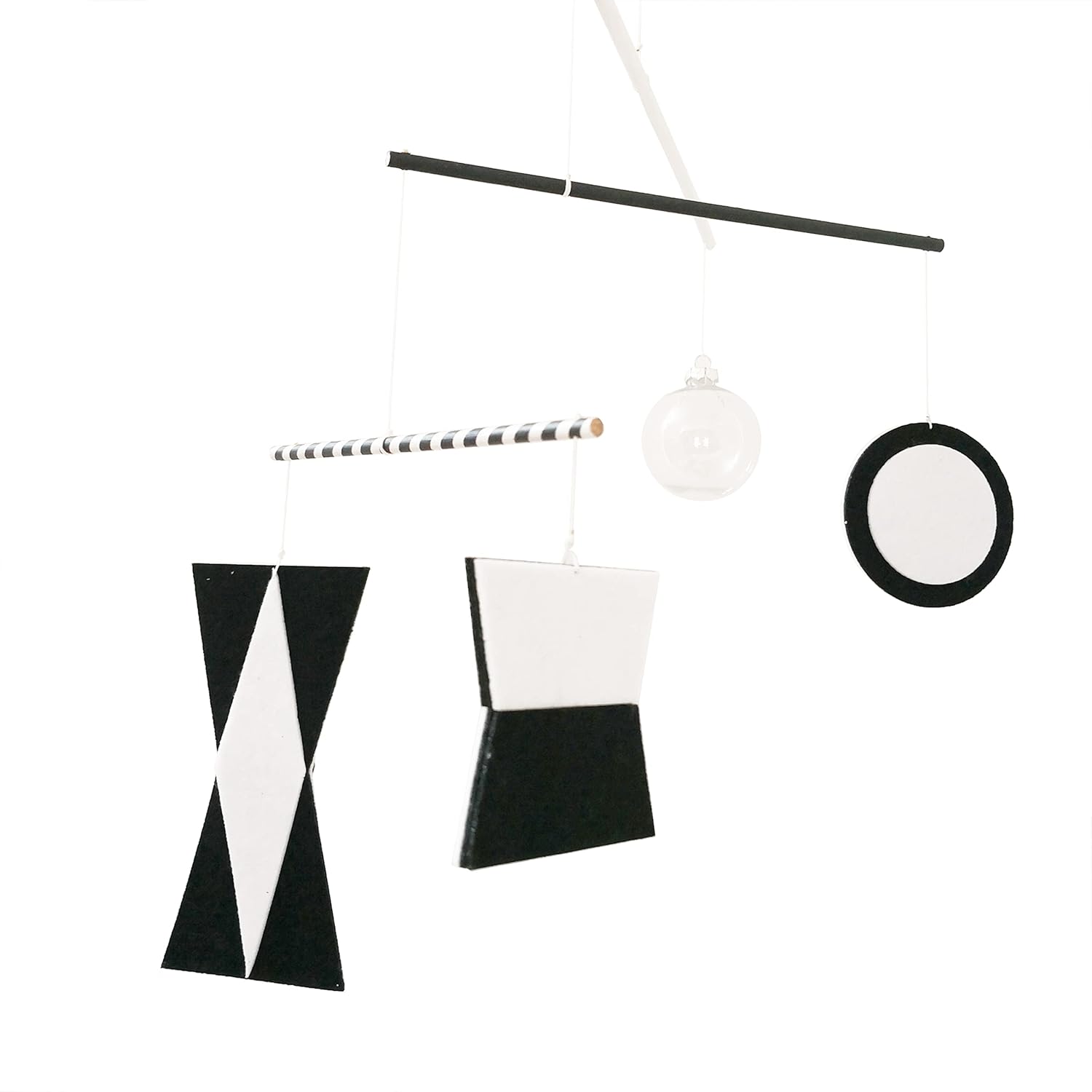 LERYDESI Montessori Baby Mobile White Black Thick Felt Mobile