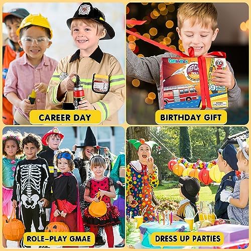 GIFTINBOX Firefighter Costume for Boys with Accessories