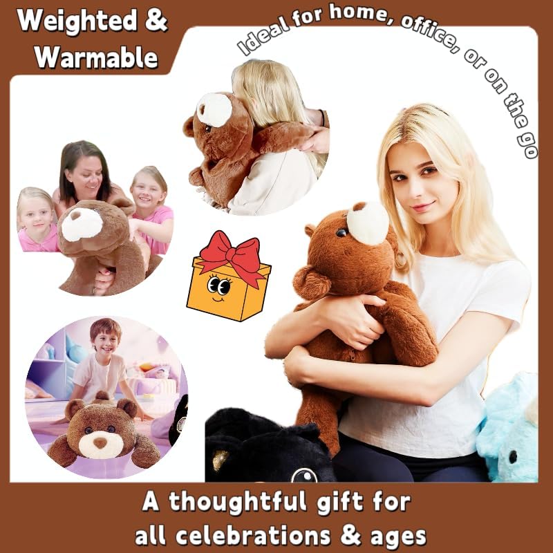 uoozii 20 Brown Bear Weighted Plush