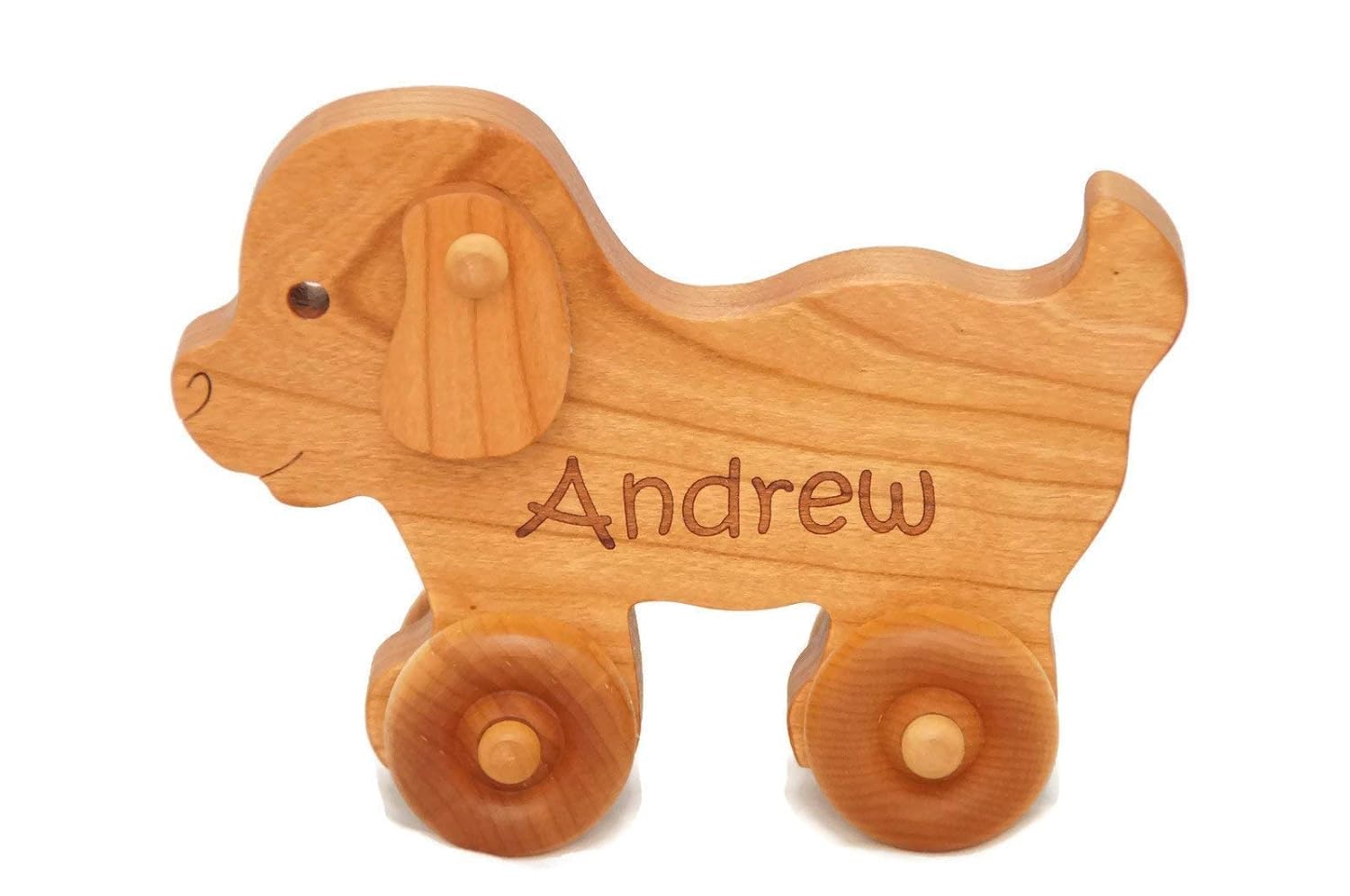 Wooden Toy Puppy Car Little Wooden Wonders