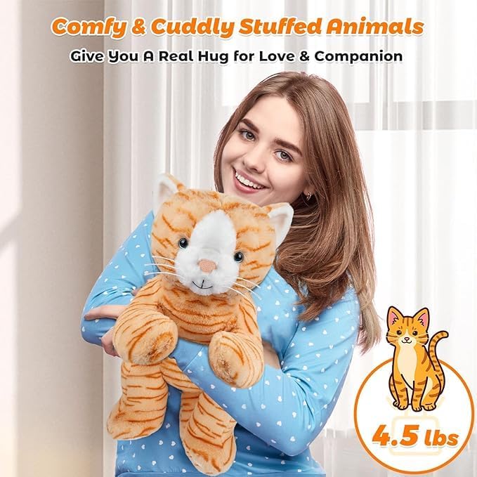Bobbie Laxi 25 Cat Weighted Plush for Comfort