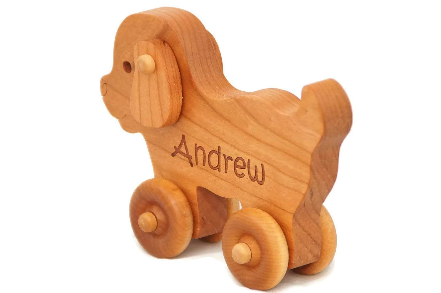 Wooden Toy Puppy Car Little Wooden Wonders
